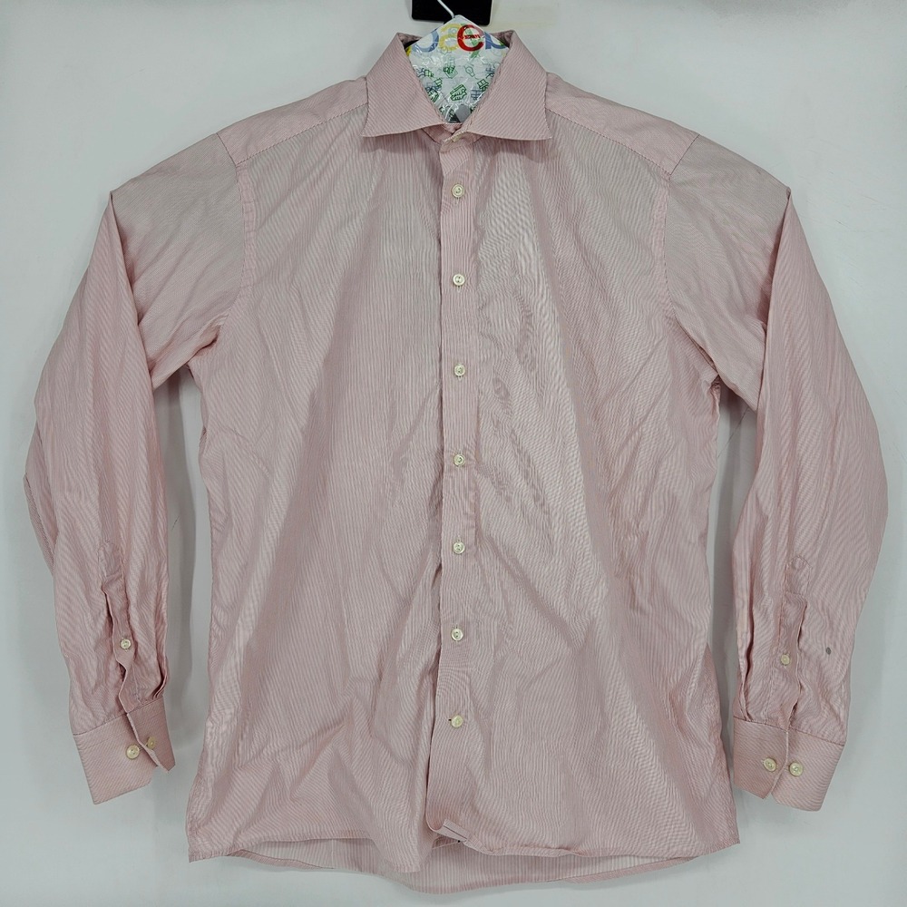 Eton Shirt Mens 44 17.5 Contemporary Striped Long Sleeve Casual Button Up‎